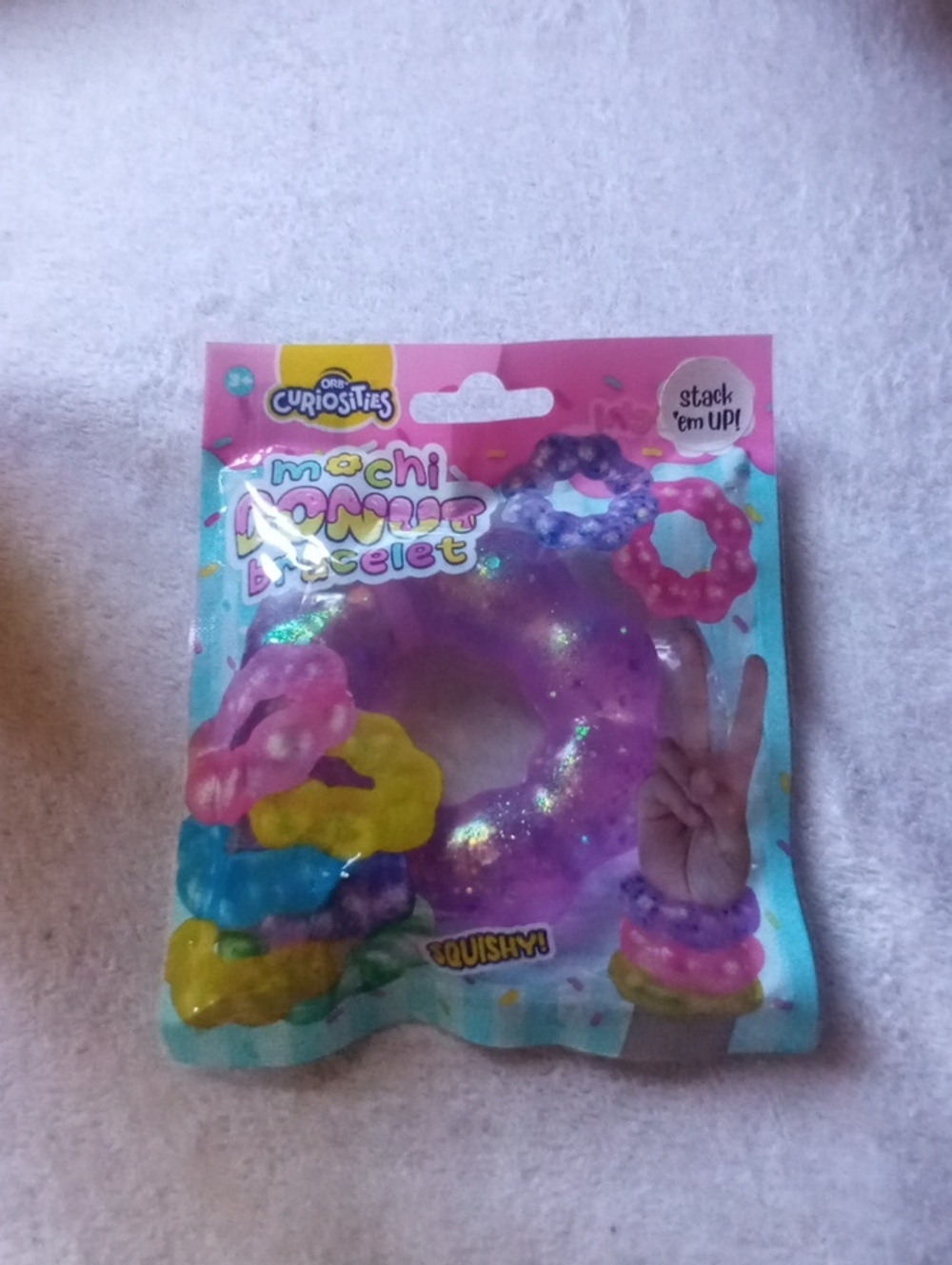 Purple Mochi Donut Bracelet Squishy Toy